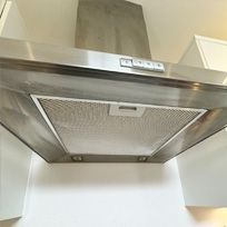 degreased dirt free and polished stainless steel kitchen hood